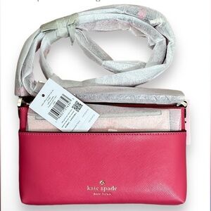 Kate Spade NWT Sadie Crossbody Tropical Pink Safiano Leather
